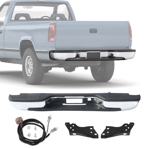 Rear chrome bumper - chrome, w/brackets